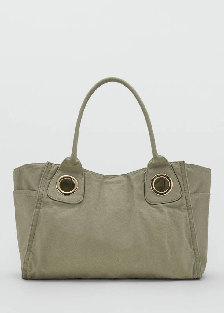 Canvas bag with eyelets