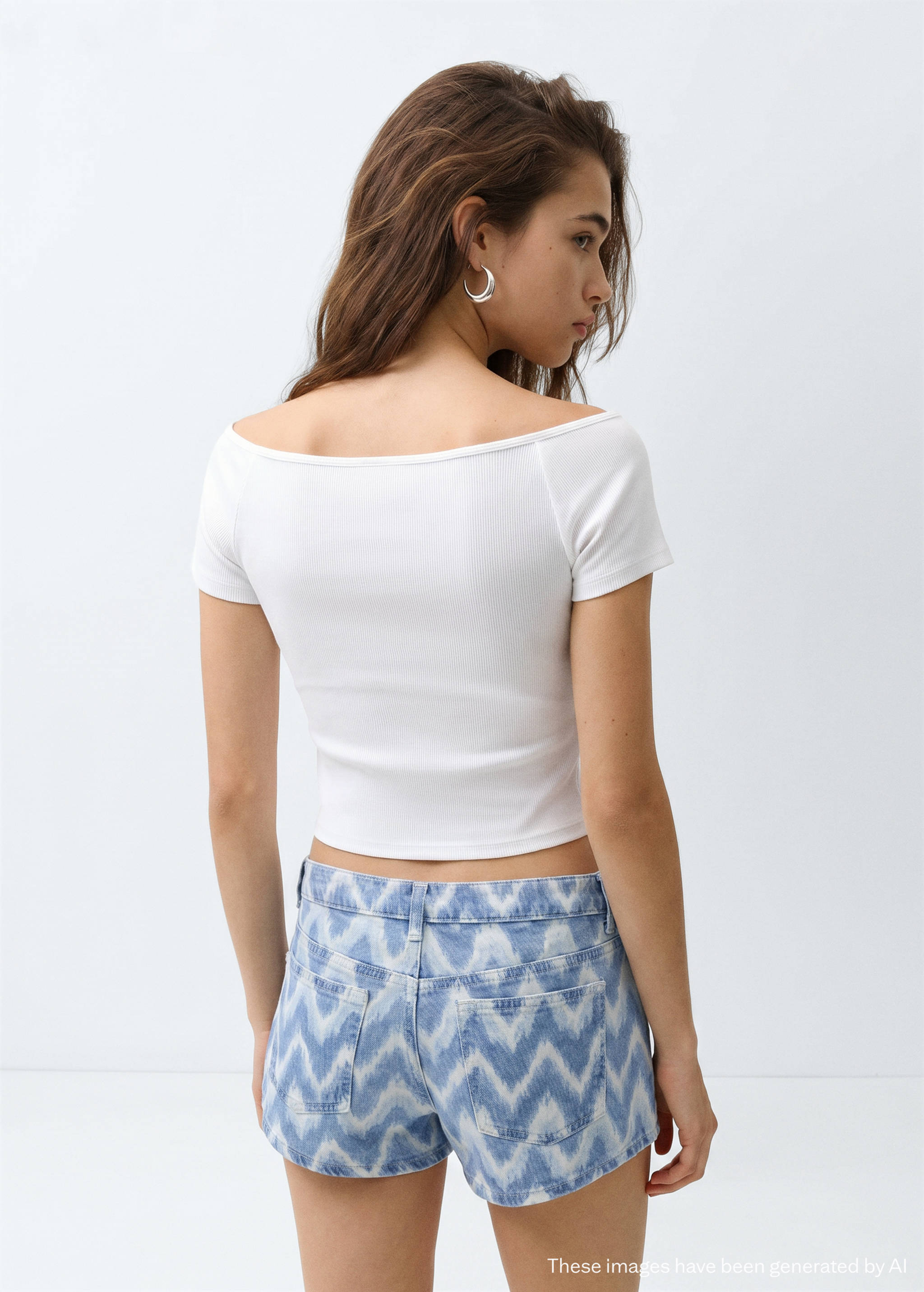 Essential cotton-blend T-shirt - Reverse of the article