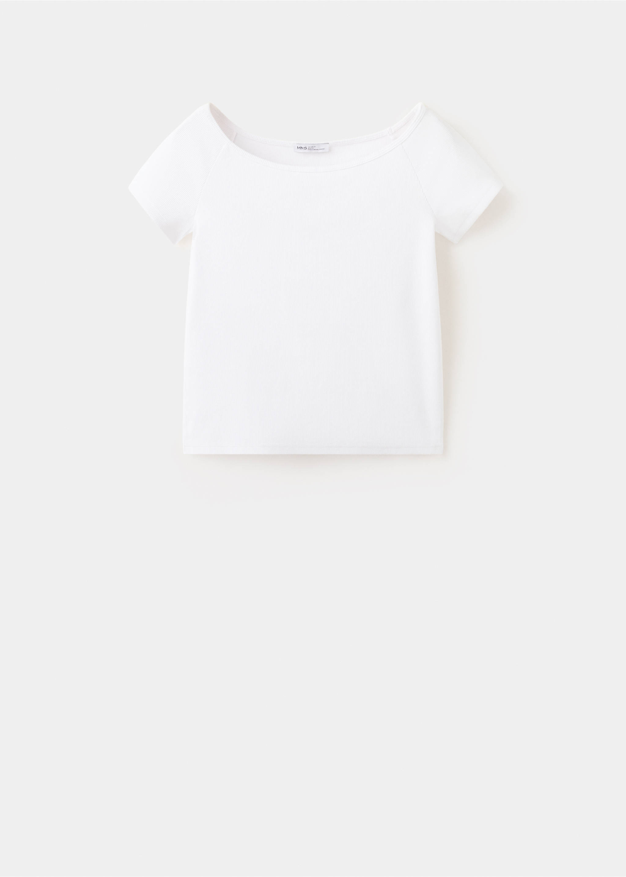 Essential cotton-blend T-shirt - Article without model, Off White. Ref: 37031427-00.