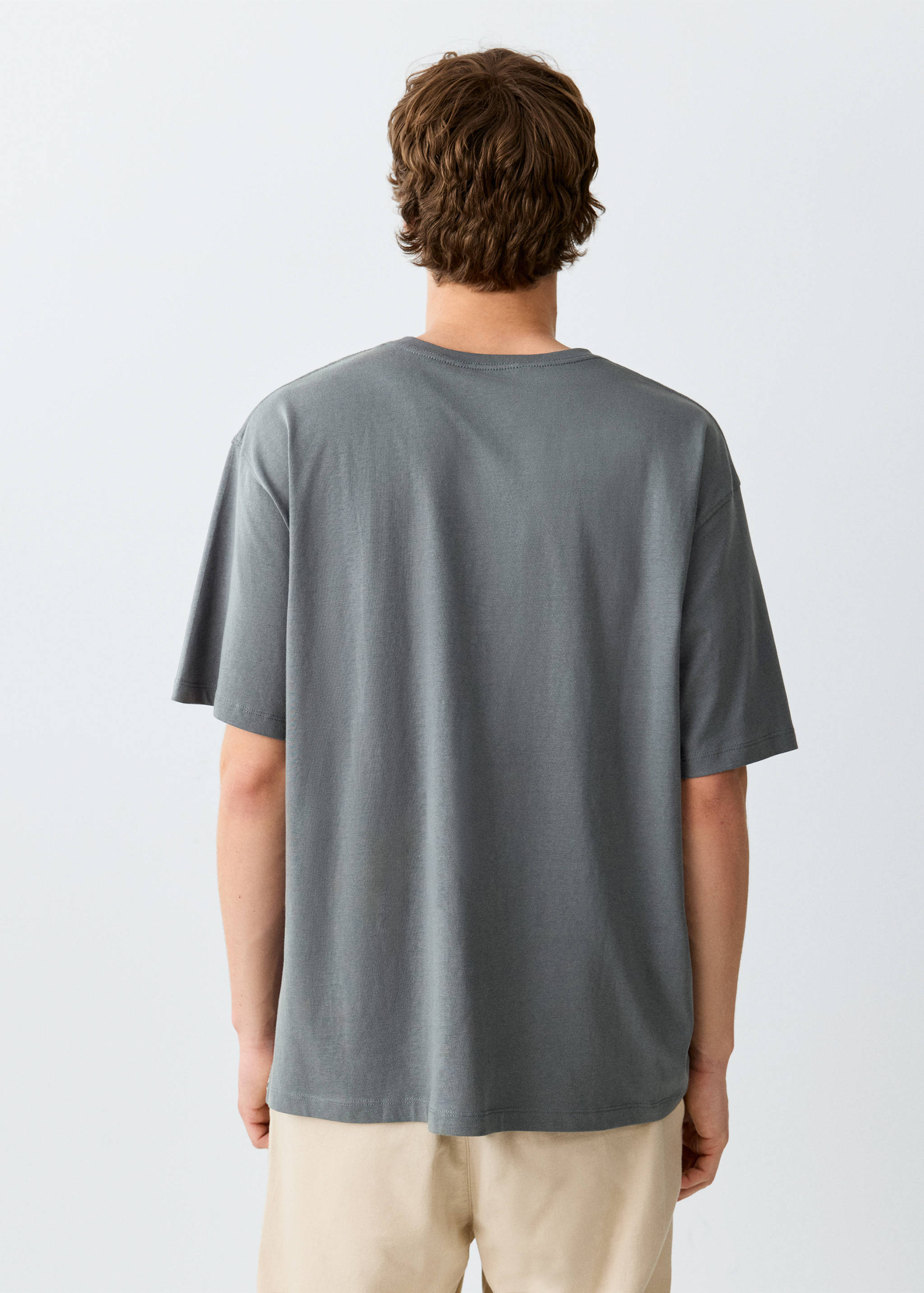 Cotton T-shirt with print detail - Reverse of the article