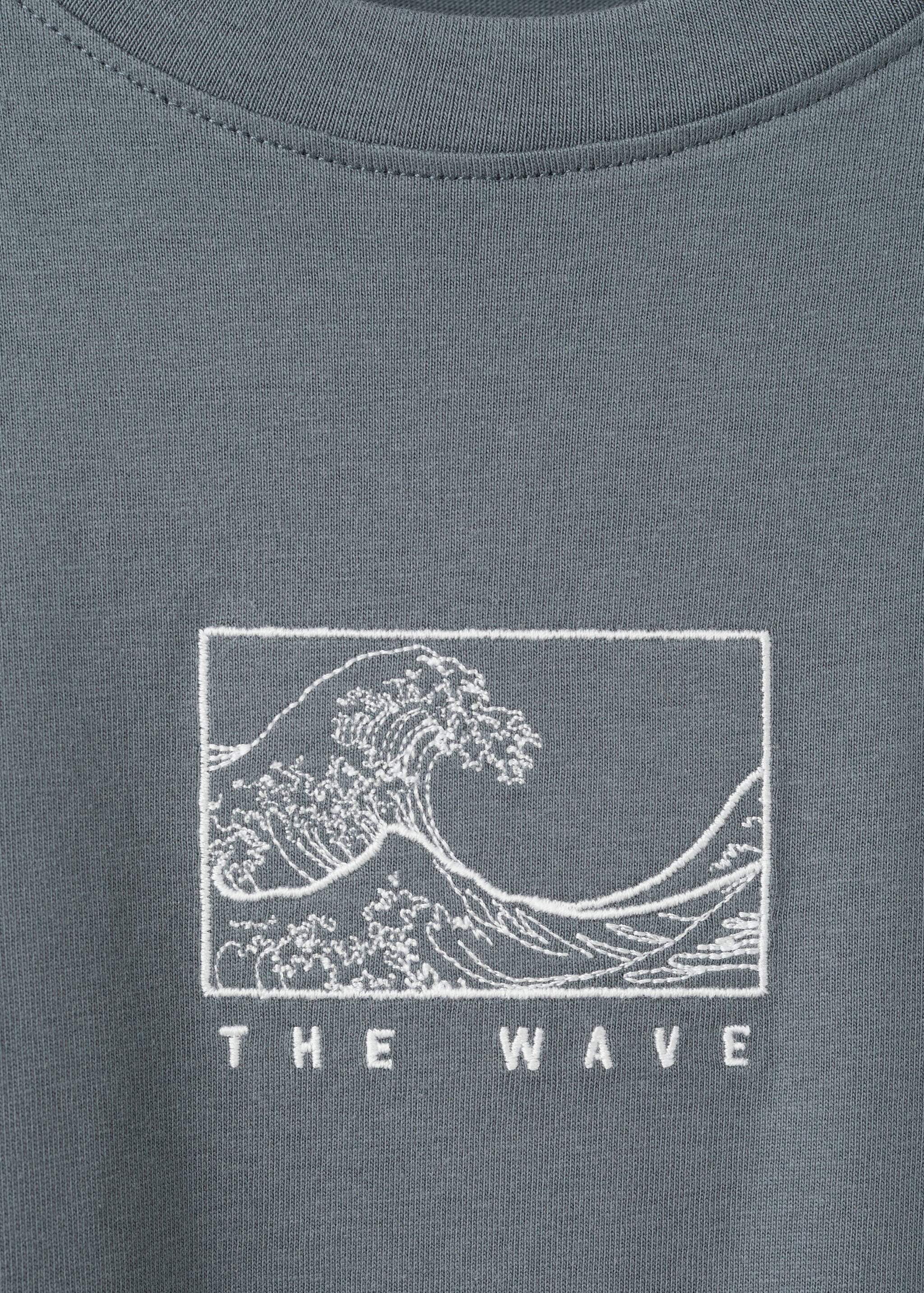Cotton T-shirt with print detail - Details of the article 8