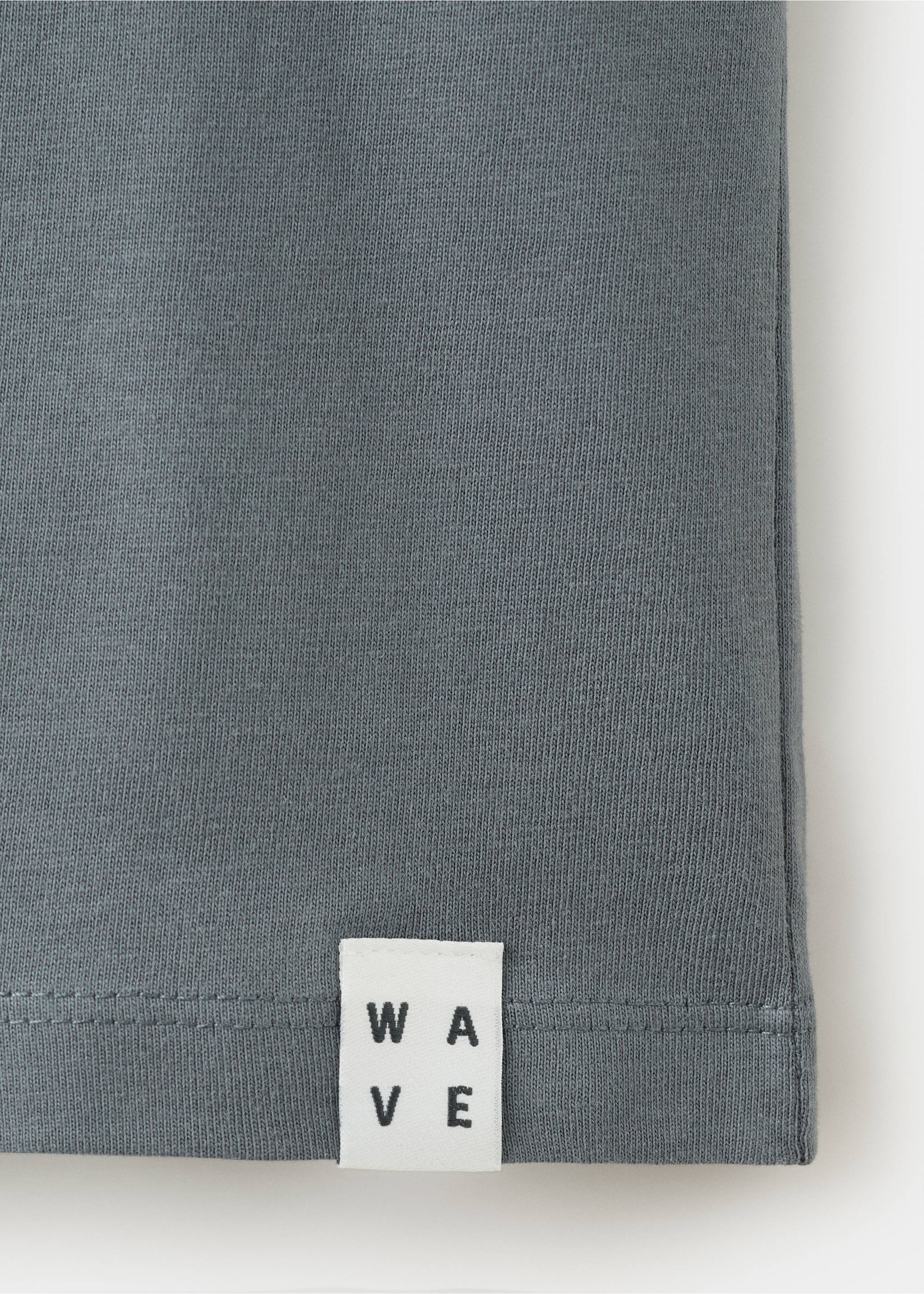 Cotton T-shirt with print detail - Details of the article 0, Charcoal. Ref: 37031428-00.