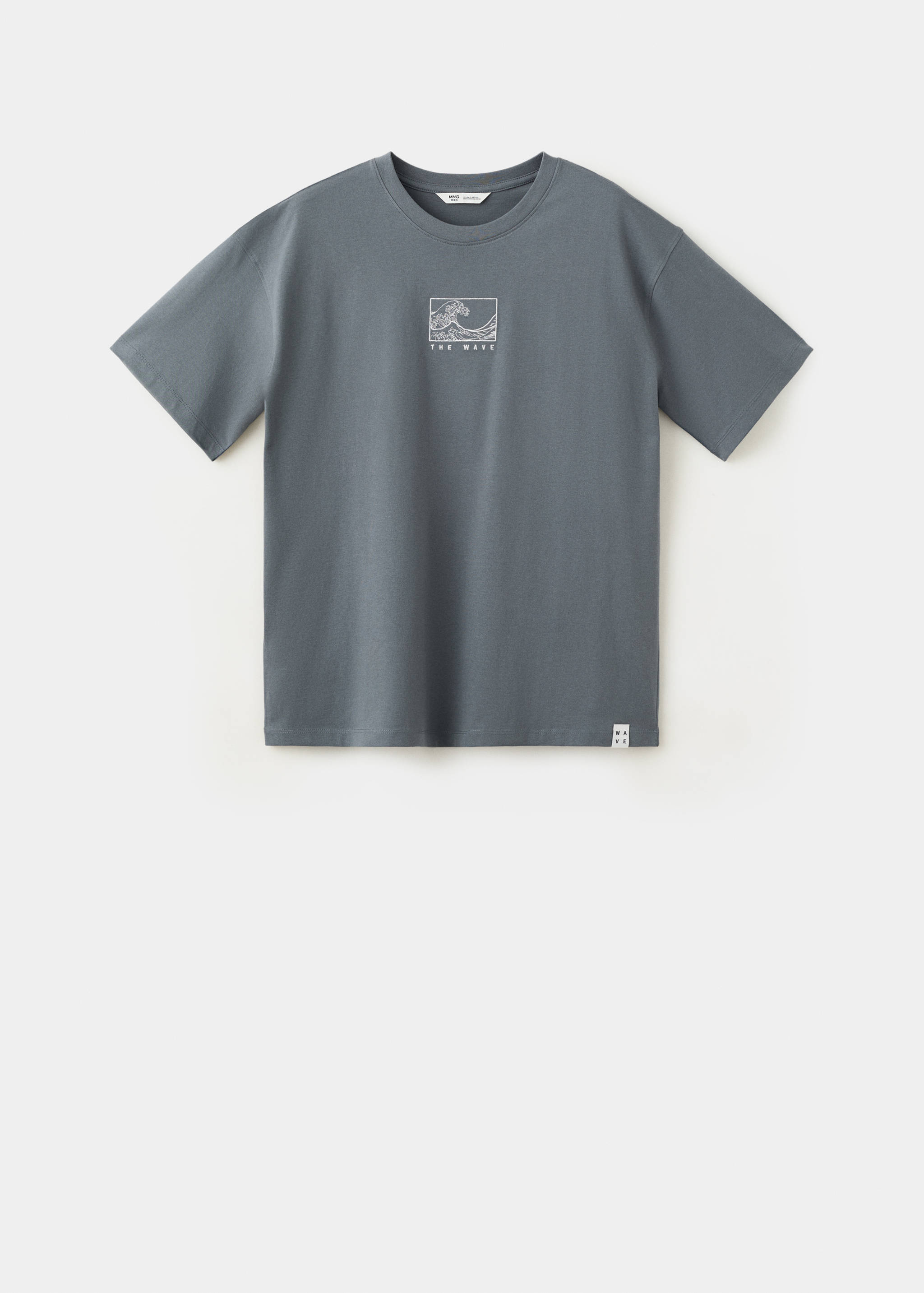 Cotton T-shirt with print detail - Article without model