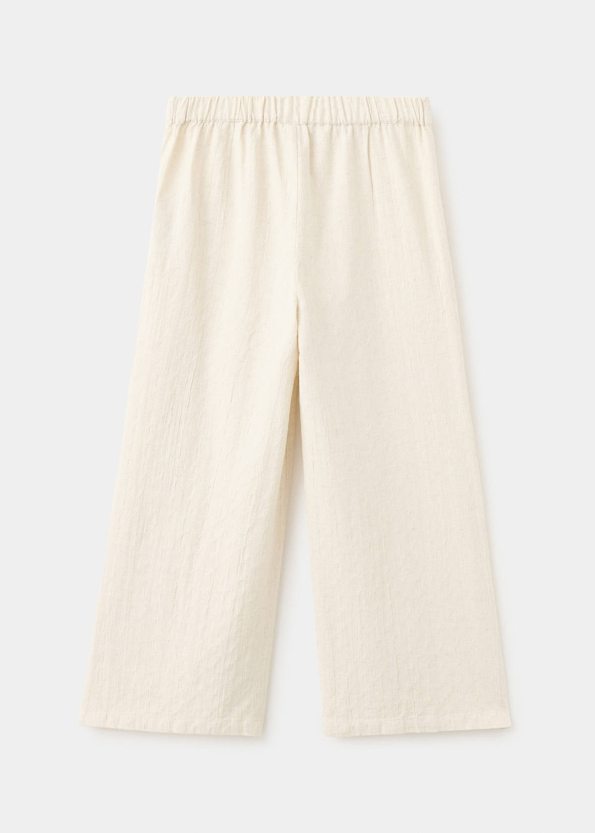 Cotton linen trousers — Ecru