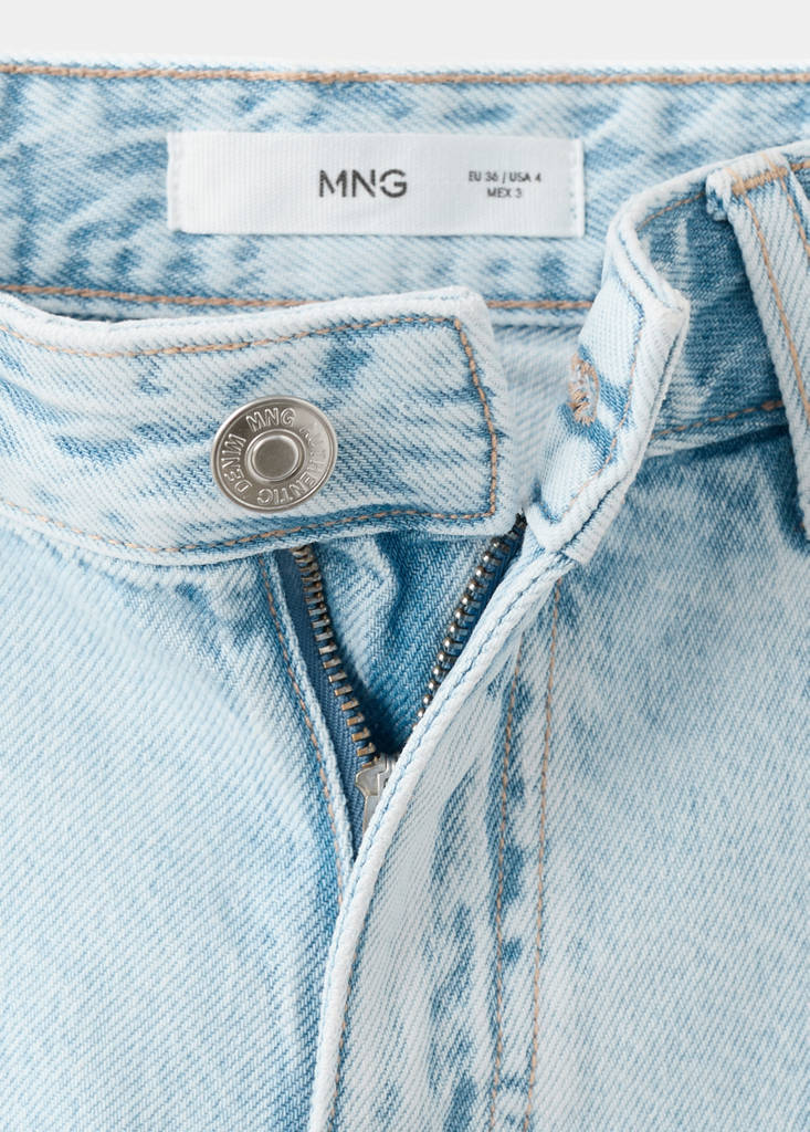Frayed detail shorts — Light Blue