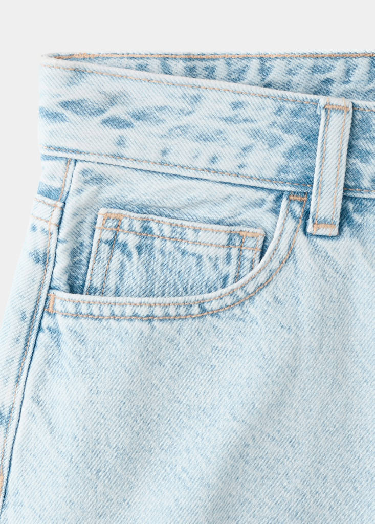 Frayed detail shorts — Light Blue