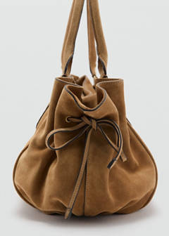 Suede shoulder bag — Medium Brown 3