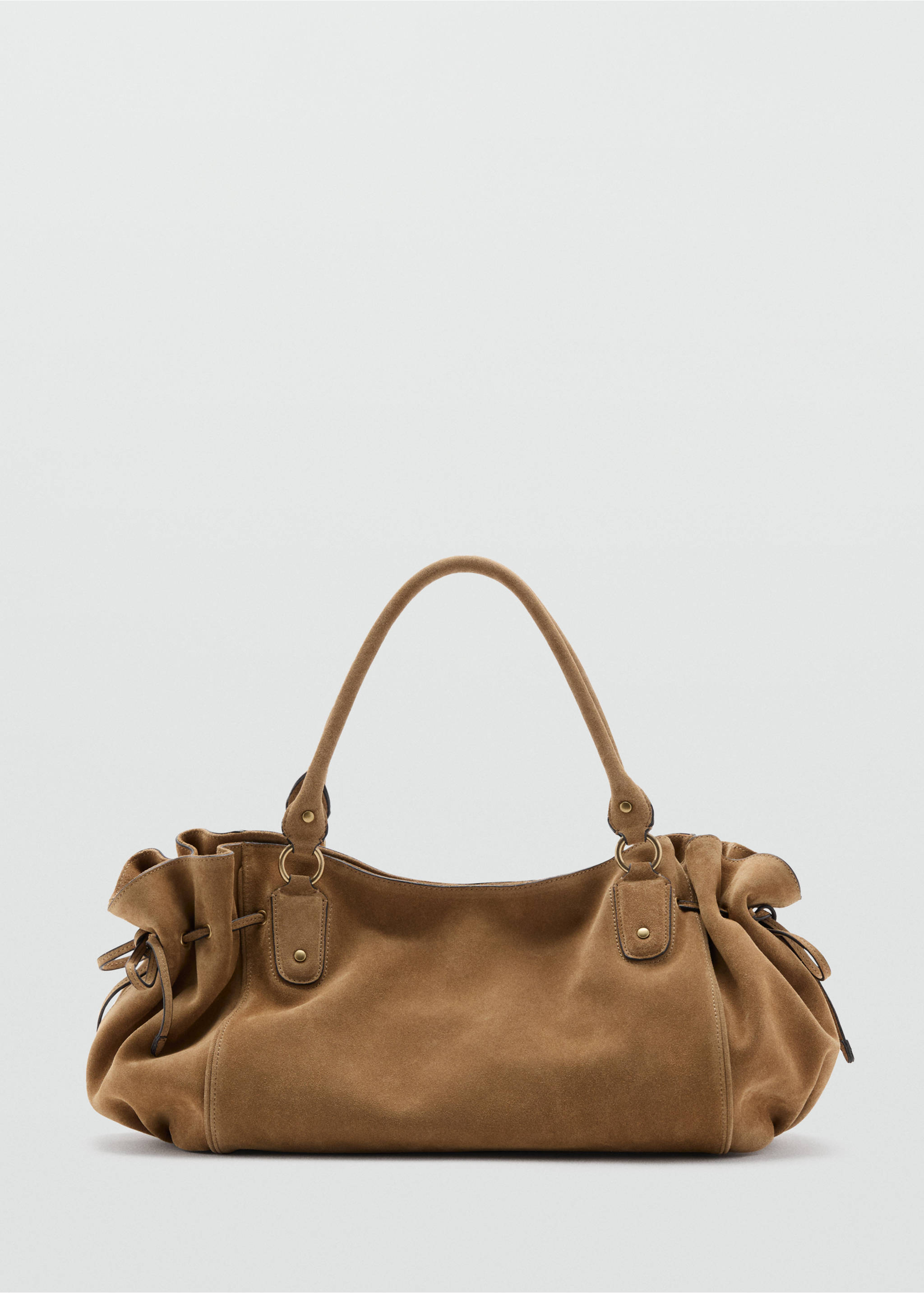 Suede shoulder bag - Article without model, Medium Brown. Ref: 37031431-00.