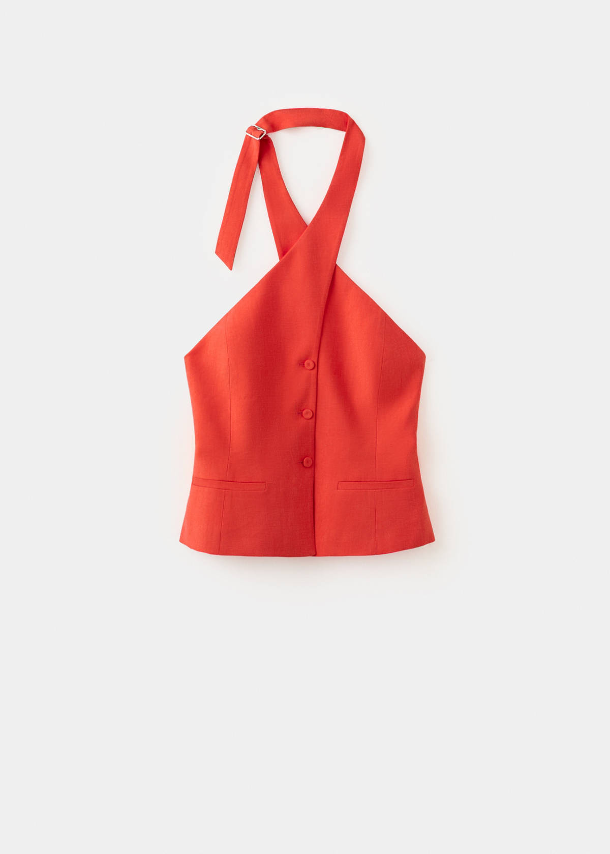 Crossed lyocell gilet — Clementine