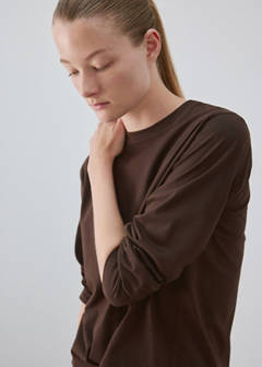 Seersucker striped two-piece pyjamas — Brown 1