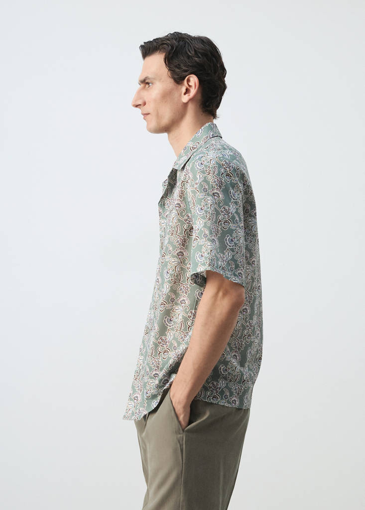 100% cotton bowling-collar shirt - thumbnail 6