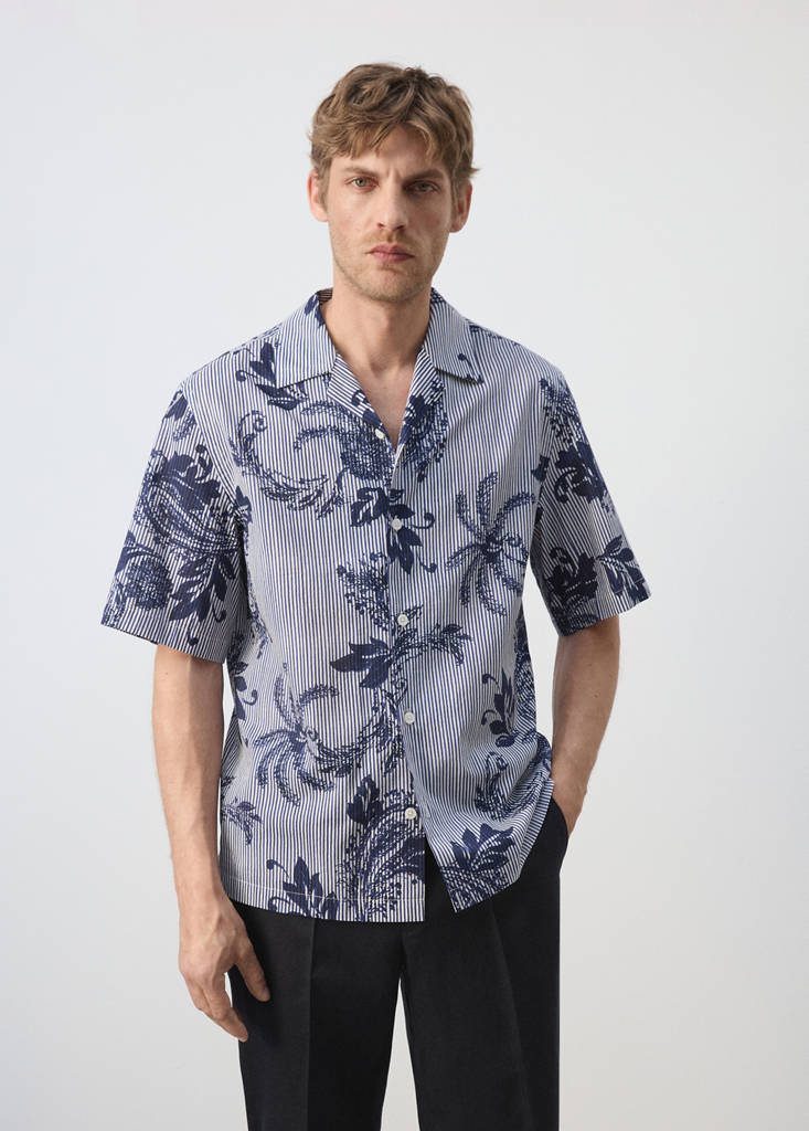 100% cotton printed shirt - thumbnail 2