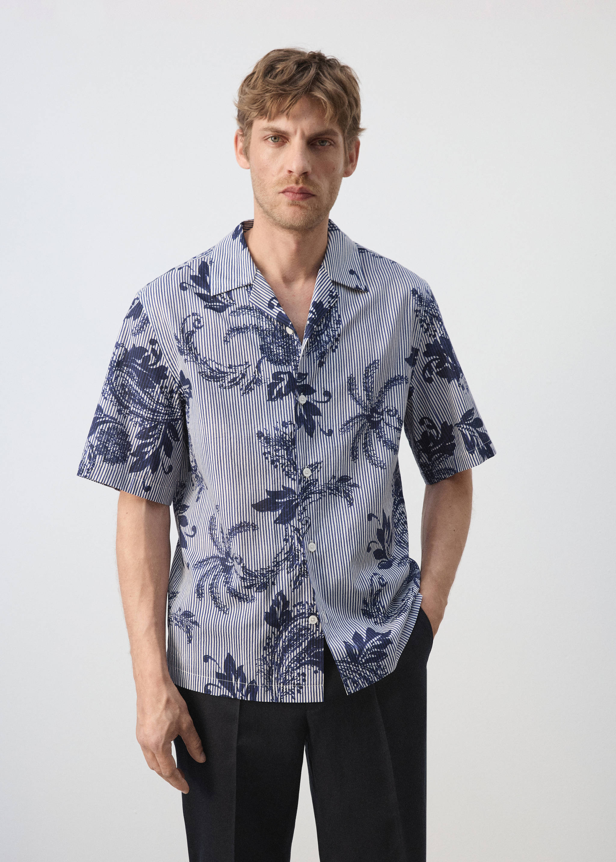 Camisa 100% cotó estampada - Pla mig