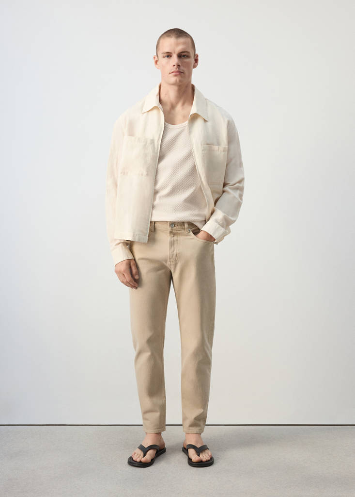 Slim-fit cotton tank top — Off White