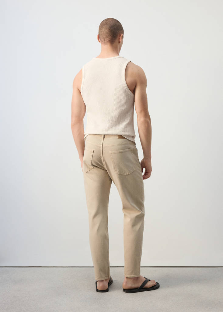 Slim-fit cotton tank top — Off White