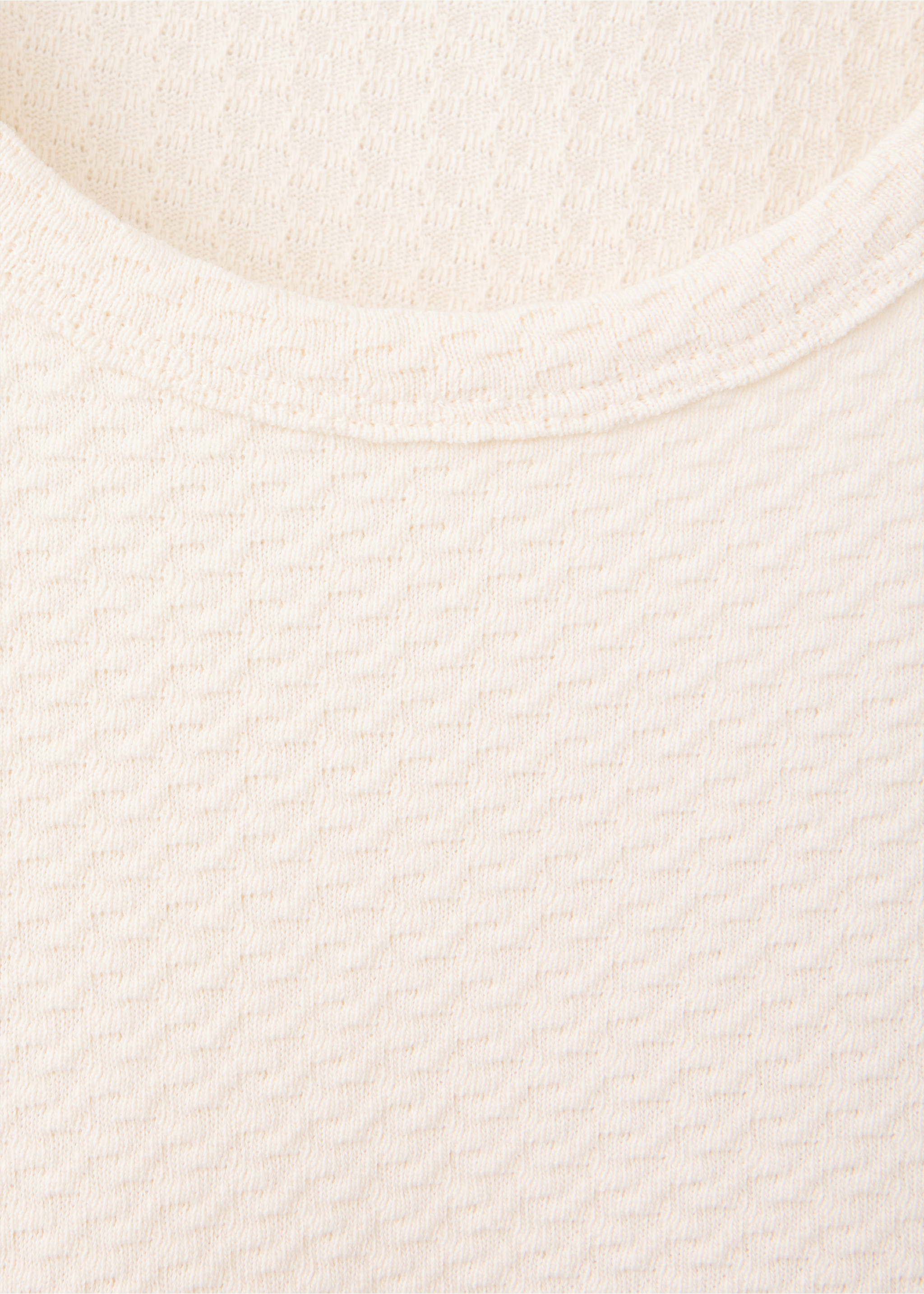 Débardeur slim-fit en coton - Détail de l'article 8, Blanc cassé. Ref: 37031437-00.