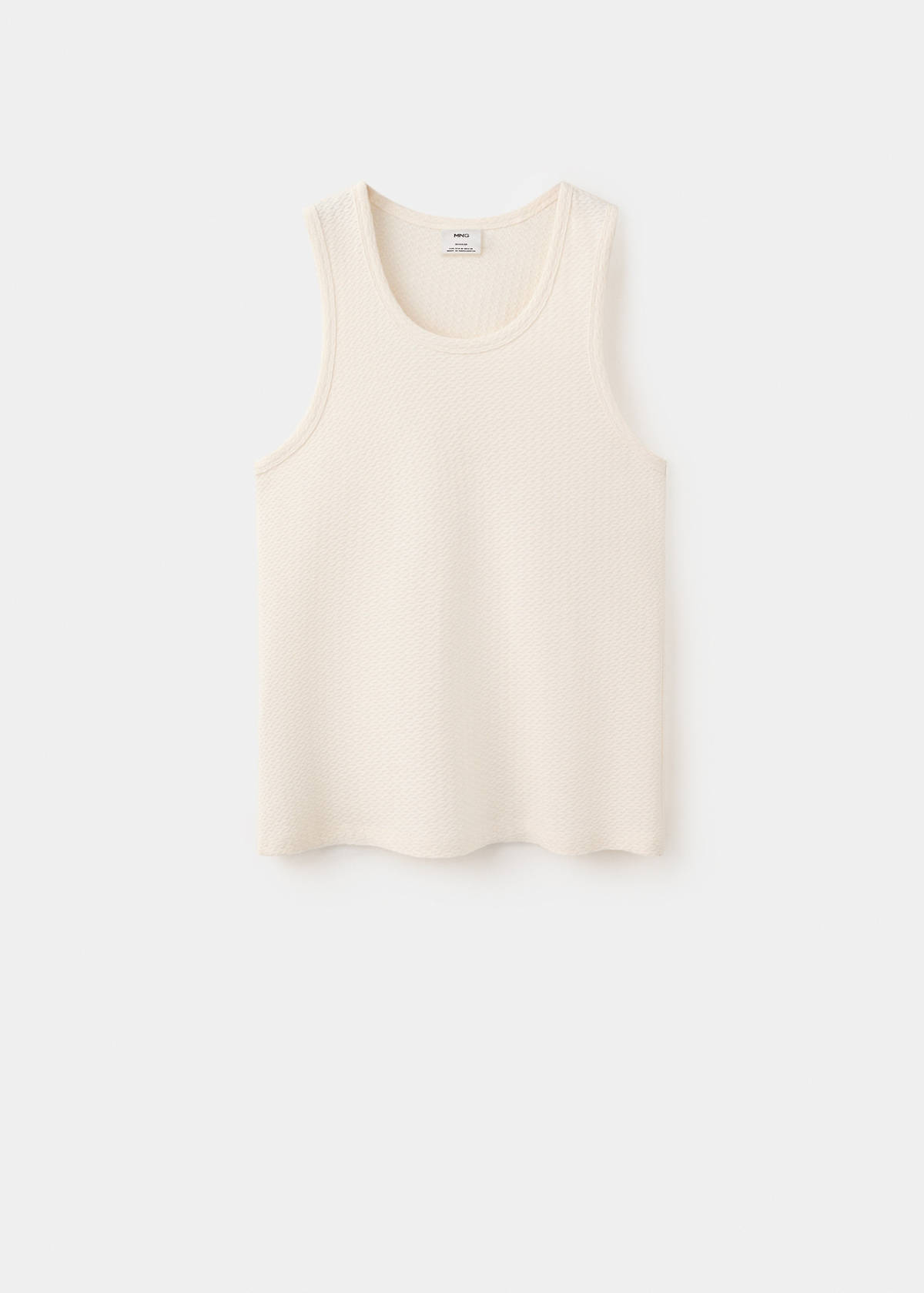 Slim-fit cotton tank top — Off White