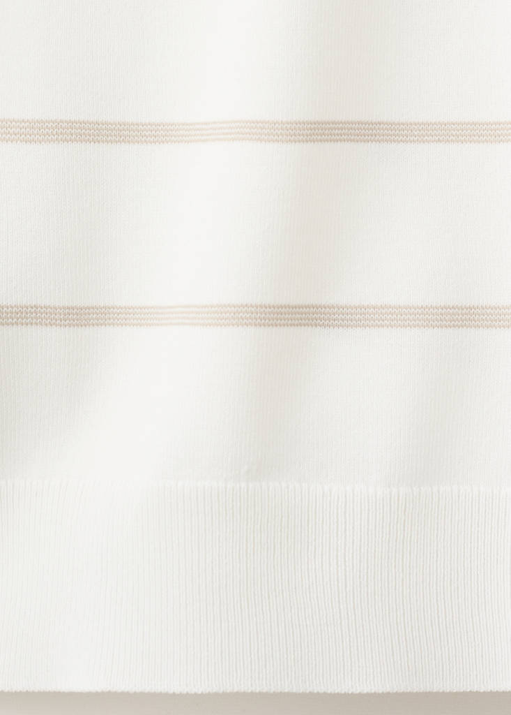 Slim fit striped jersey t-shirt — Off White