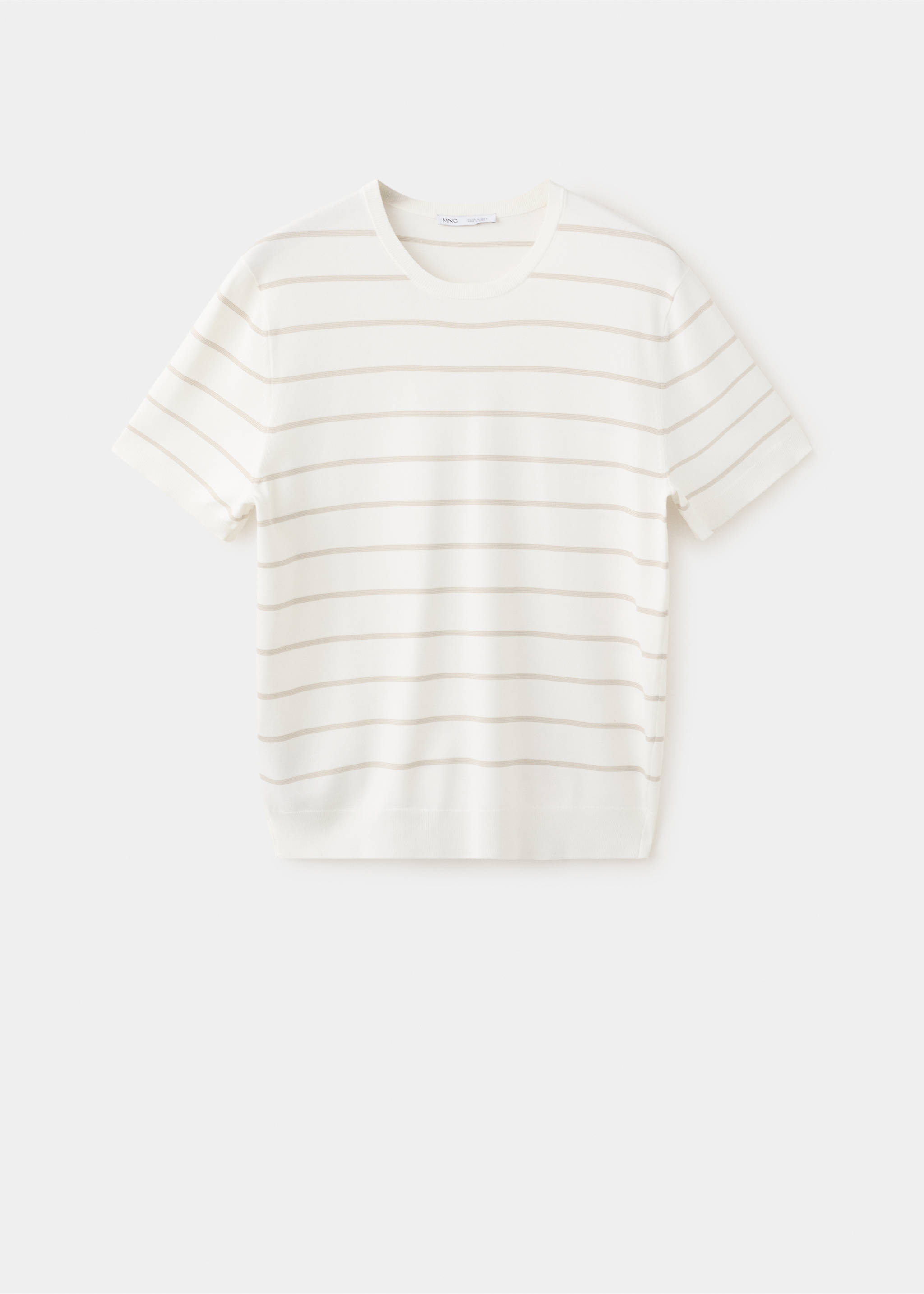 Horizontal striped T-shirt - Article without model, Off White. Ref: 37031438-00.
