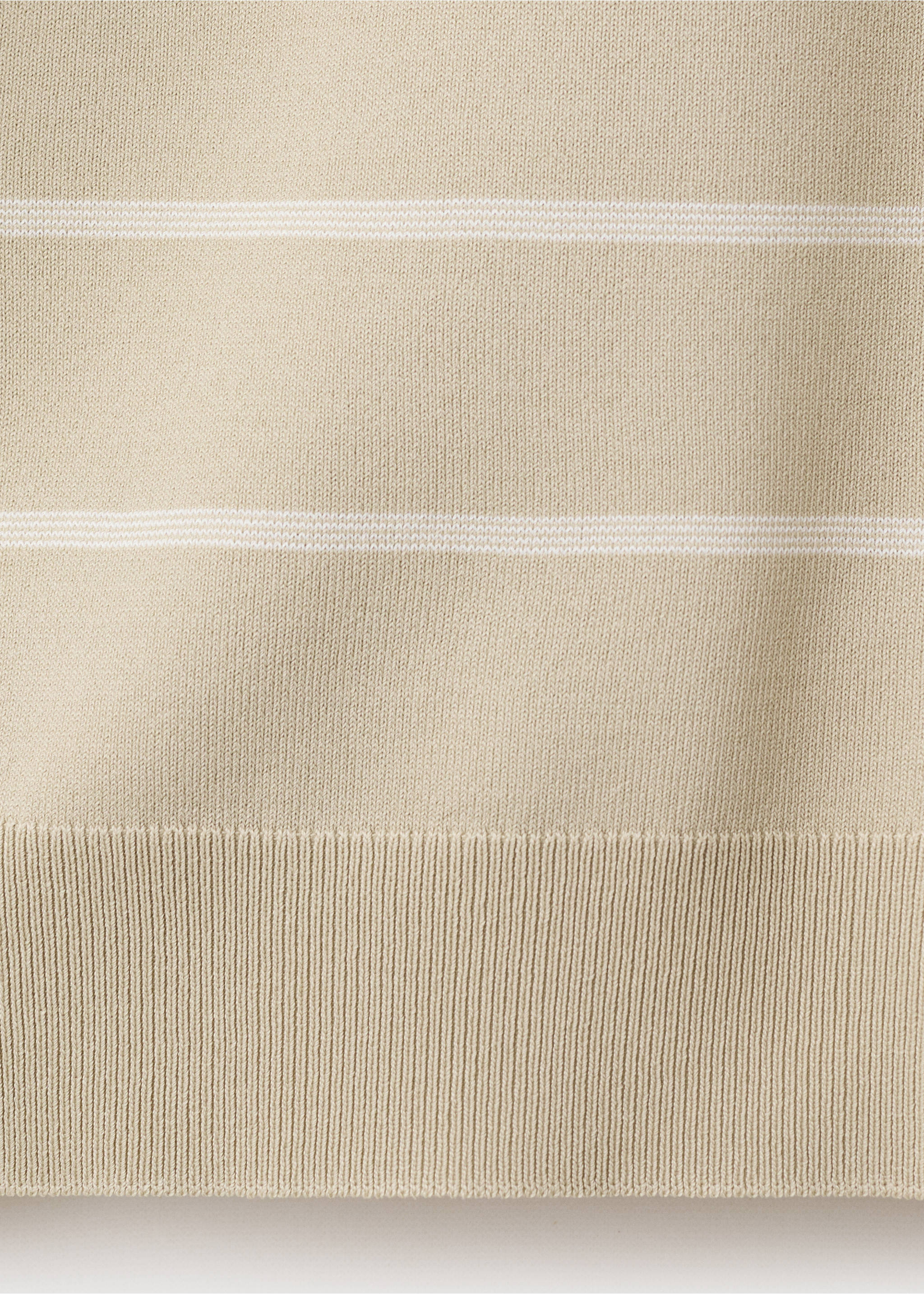 Horizontal striped T-shirt - Details of the article 0, Sand. Ref: 37031438-00.