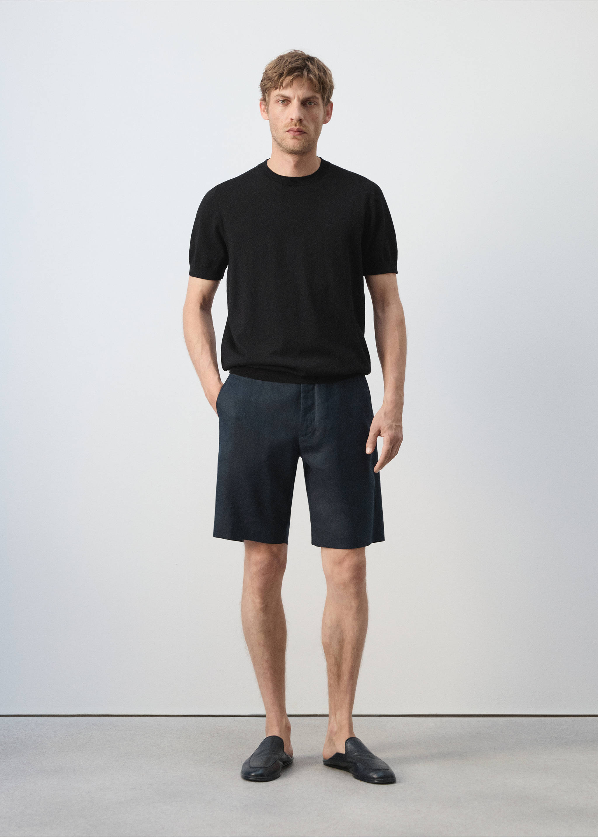 Camiseta regular fit 100% algodón - Plano general, Negro. Ref: 37031439-00.
