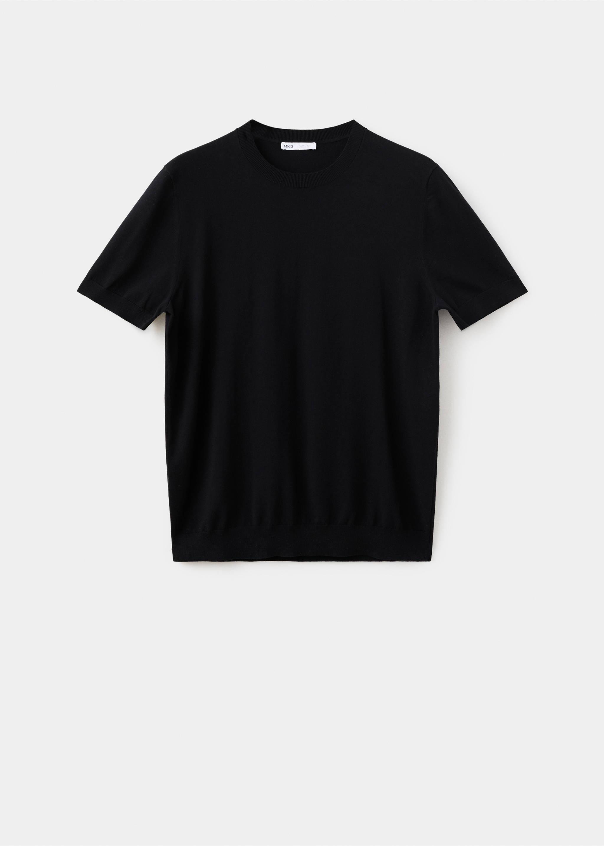 Camiseta regular fit 100% algodón - Artículo sin modelo, Negro. Ref: 37031439-00.