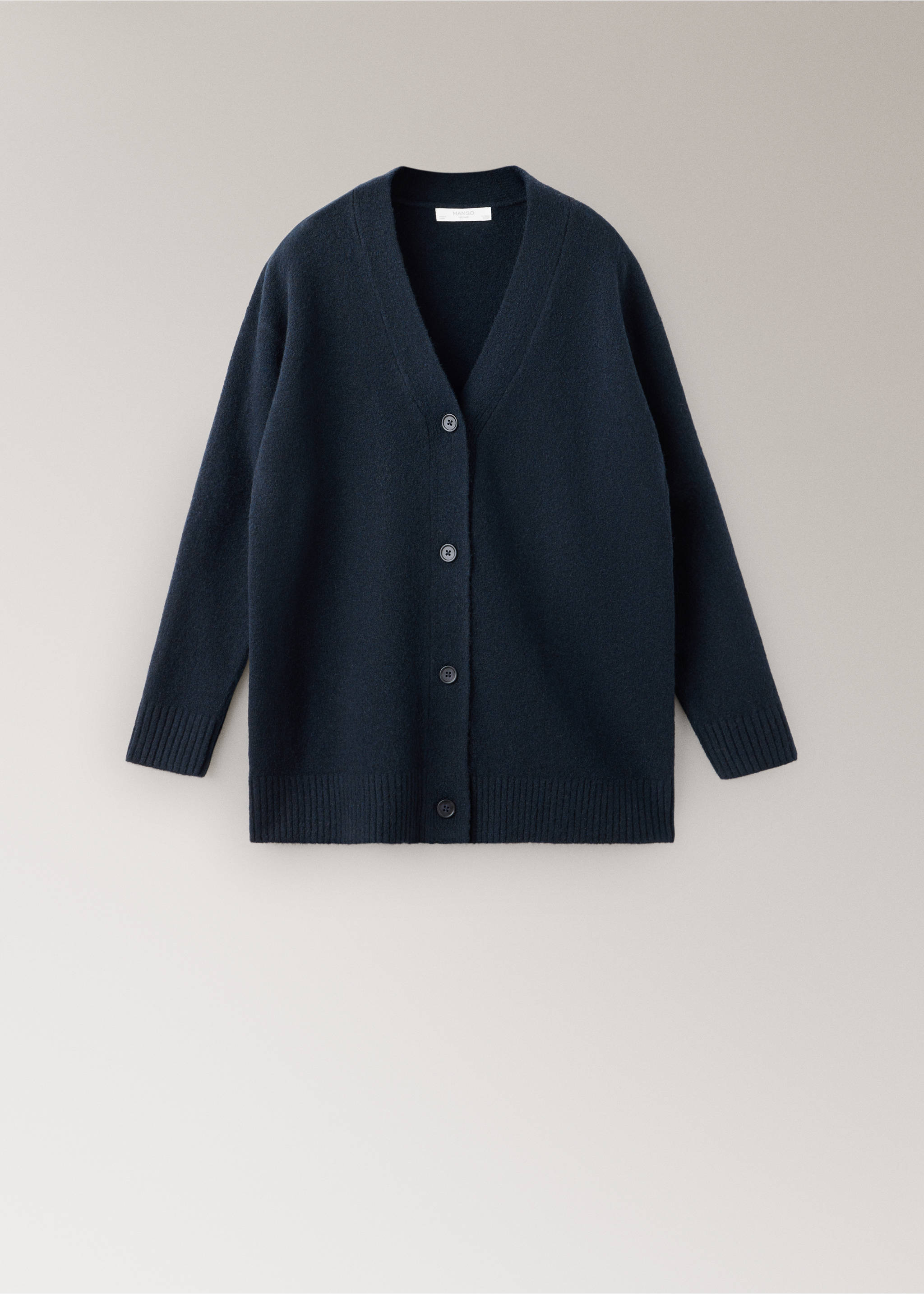 Cardigan de pyjama en maille à boutons - Article sans modèle, Bleu marine foncé. Ref: 37031440-00.