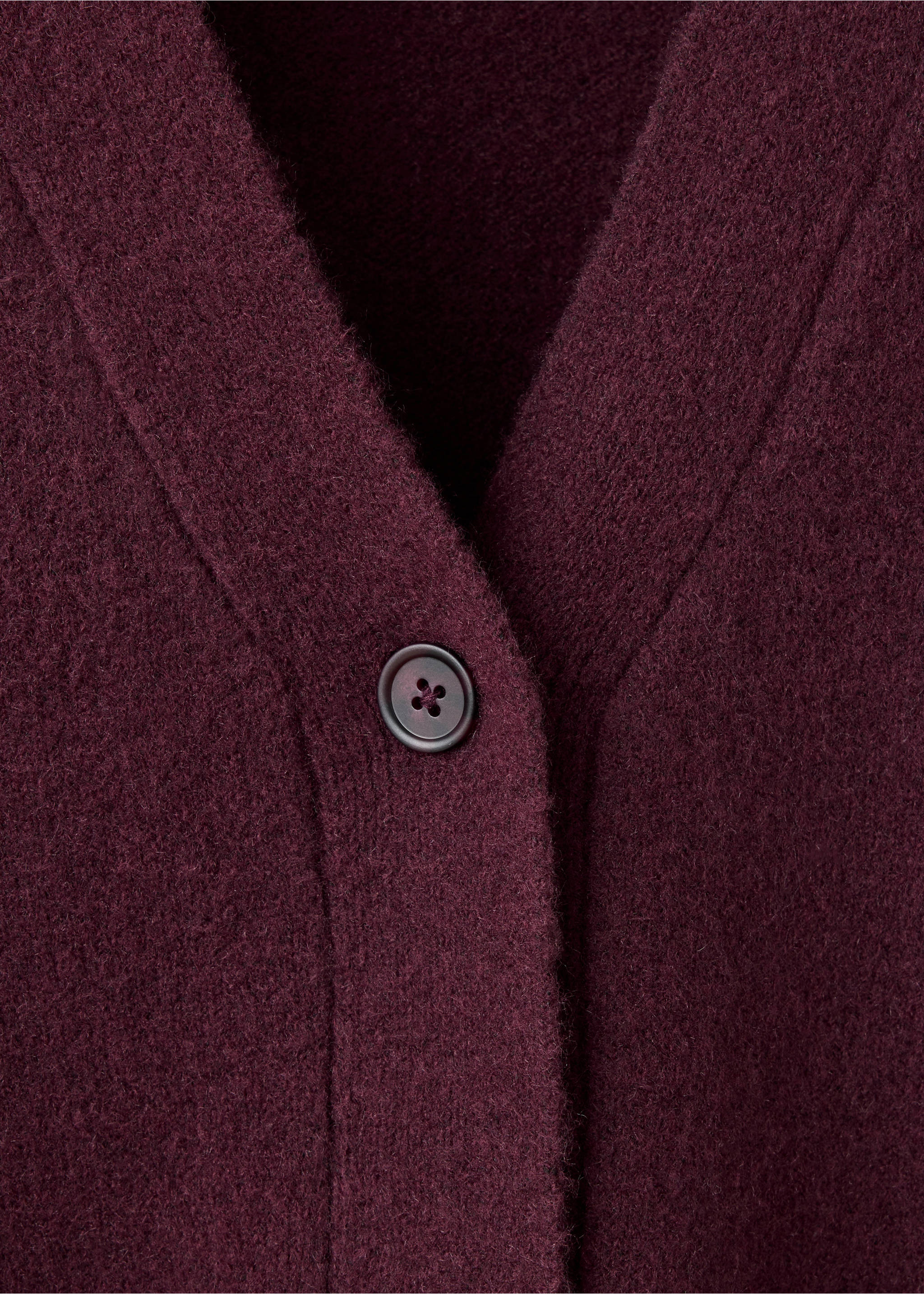 Cardigan de pyjama en maille à boutons - Détail de l'article 8, Bordeaux. Ref: 37031440-00.