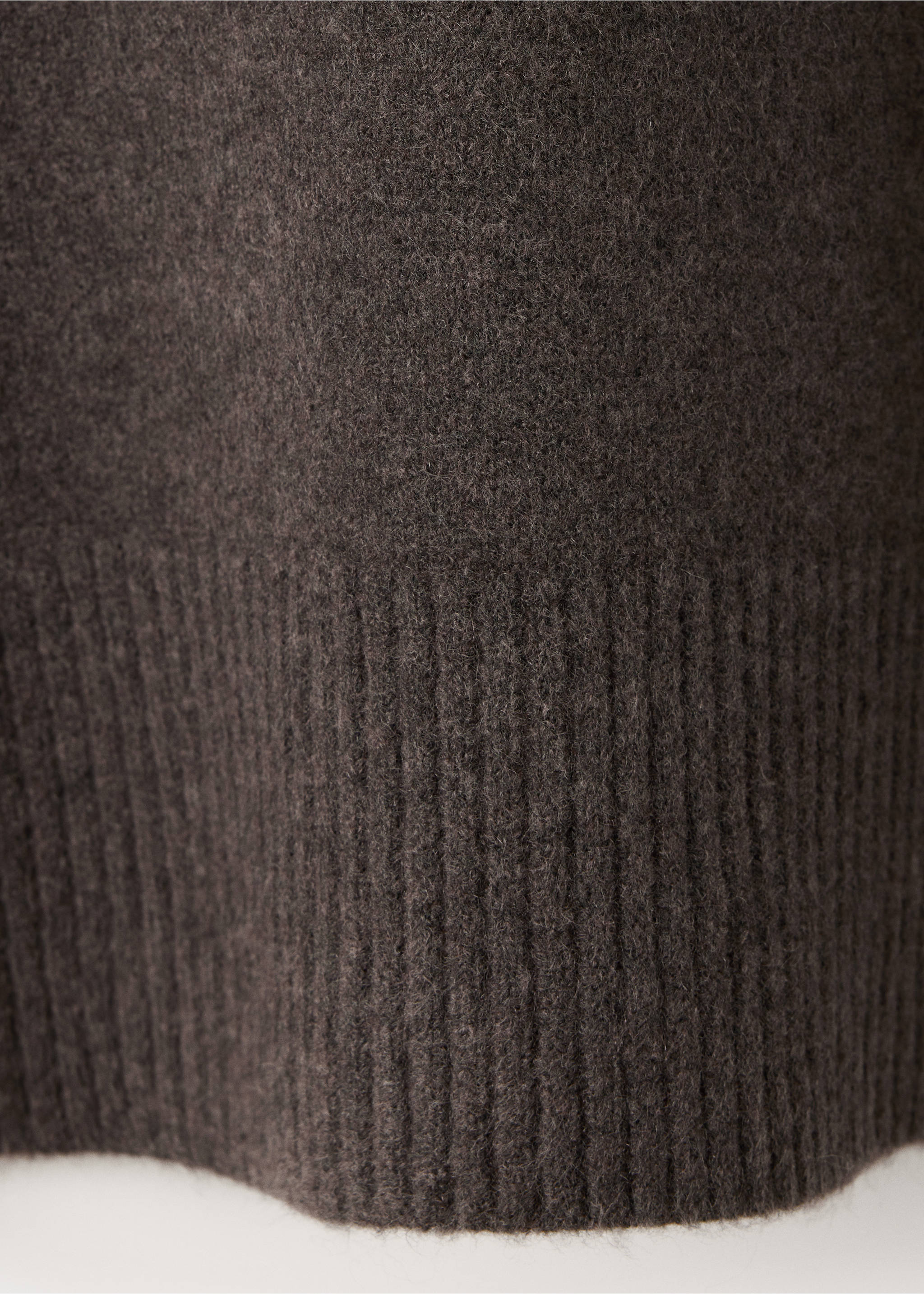 Jersey pyjama top with roll neck - Details of the article 0, Chocolate. Ref: 37031441-00.