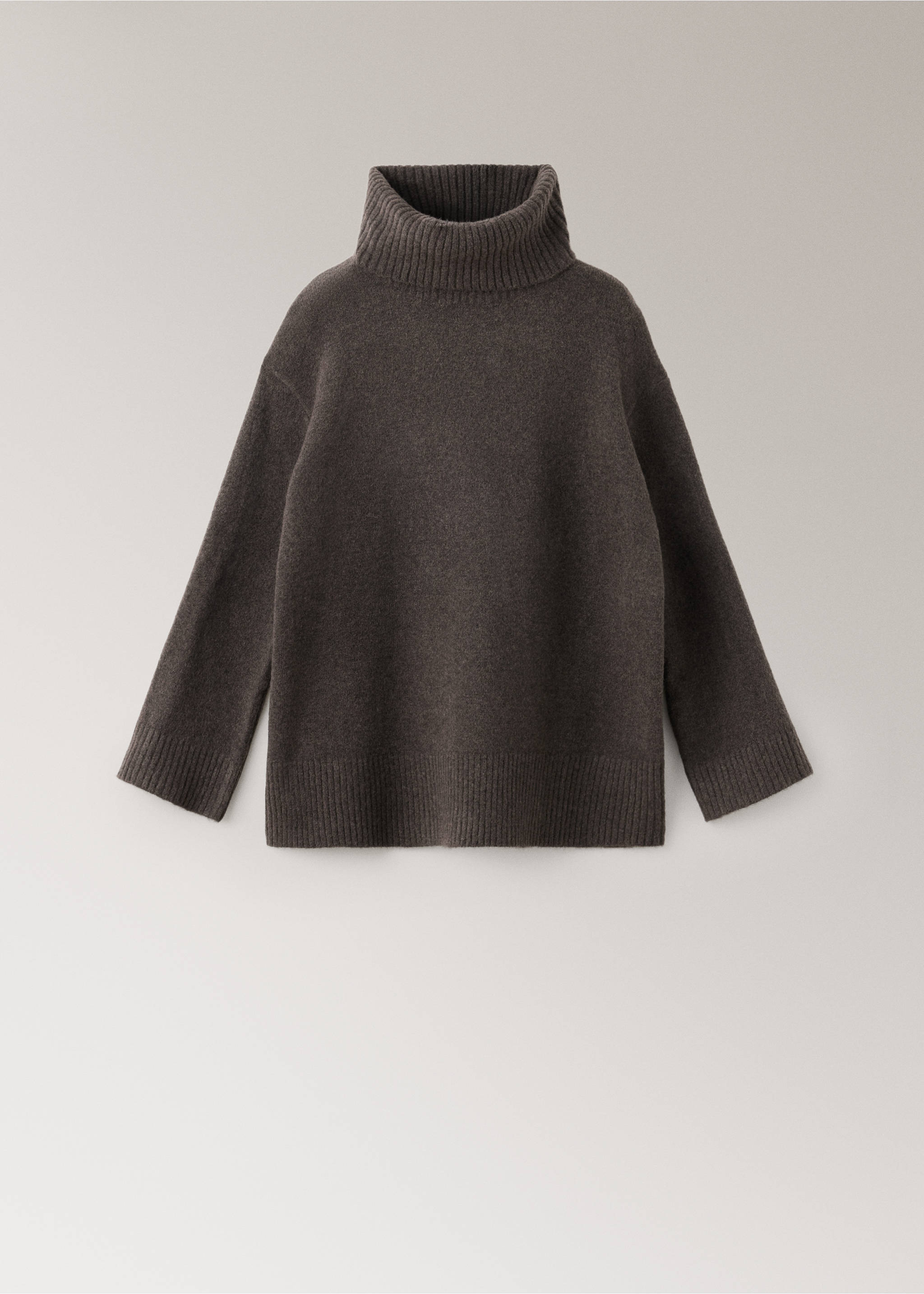 Jersey pyjama top with roll neck - Article without model, Chocolate. Ref: 37031441-00.
