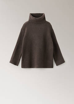 Turtleneck knit sweater — Chocolate 7