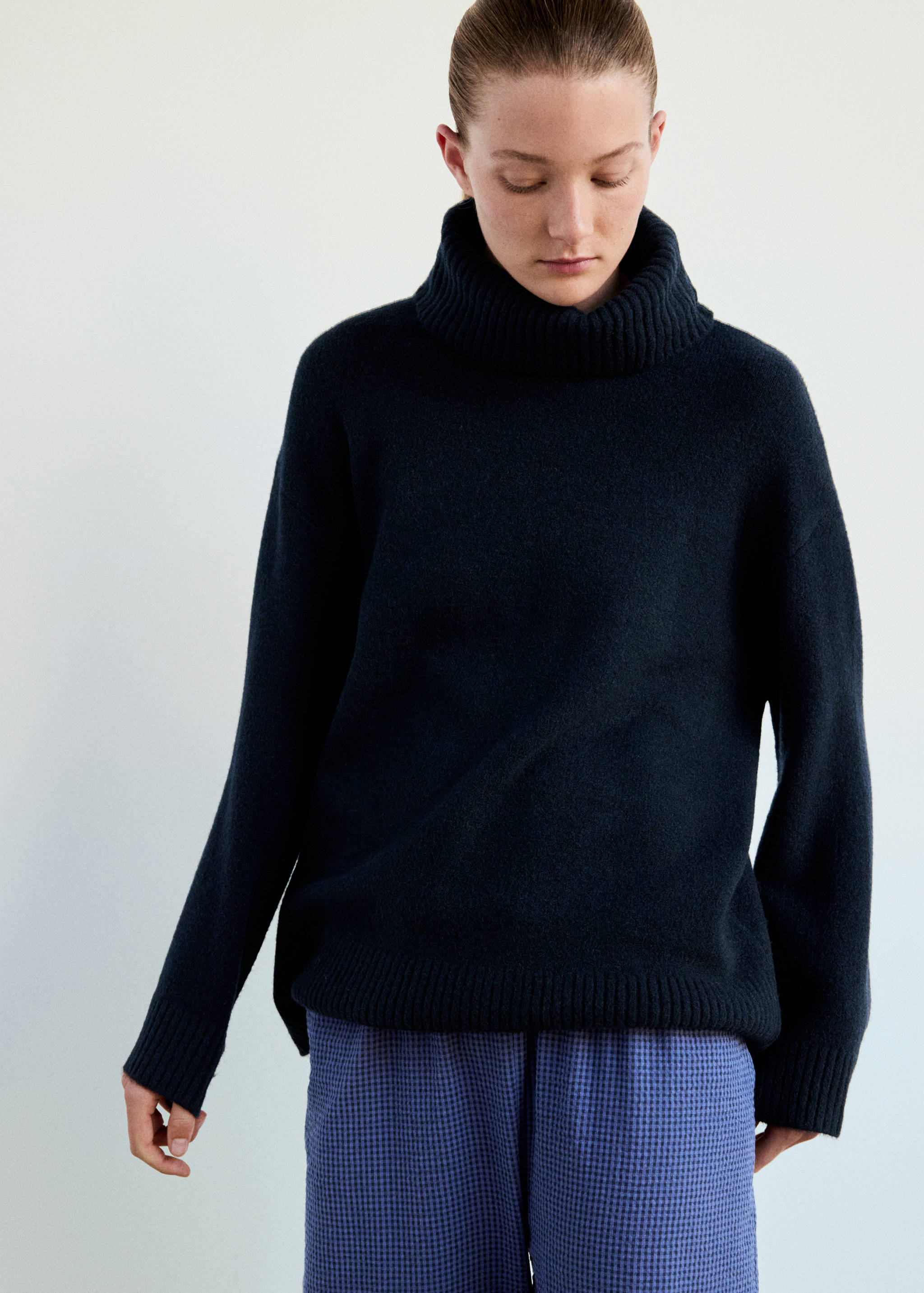 Jersey pyjama top with roll neck - Medium plane