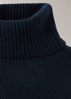 Turtleneck knit sweater — Navy 7