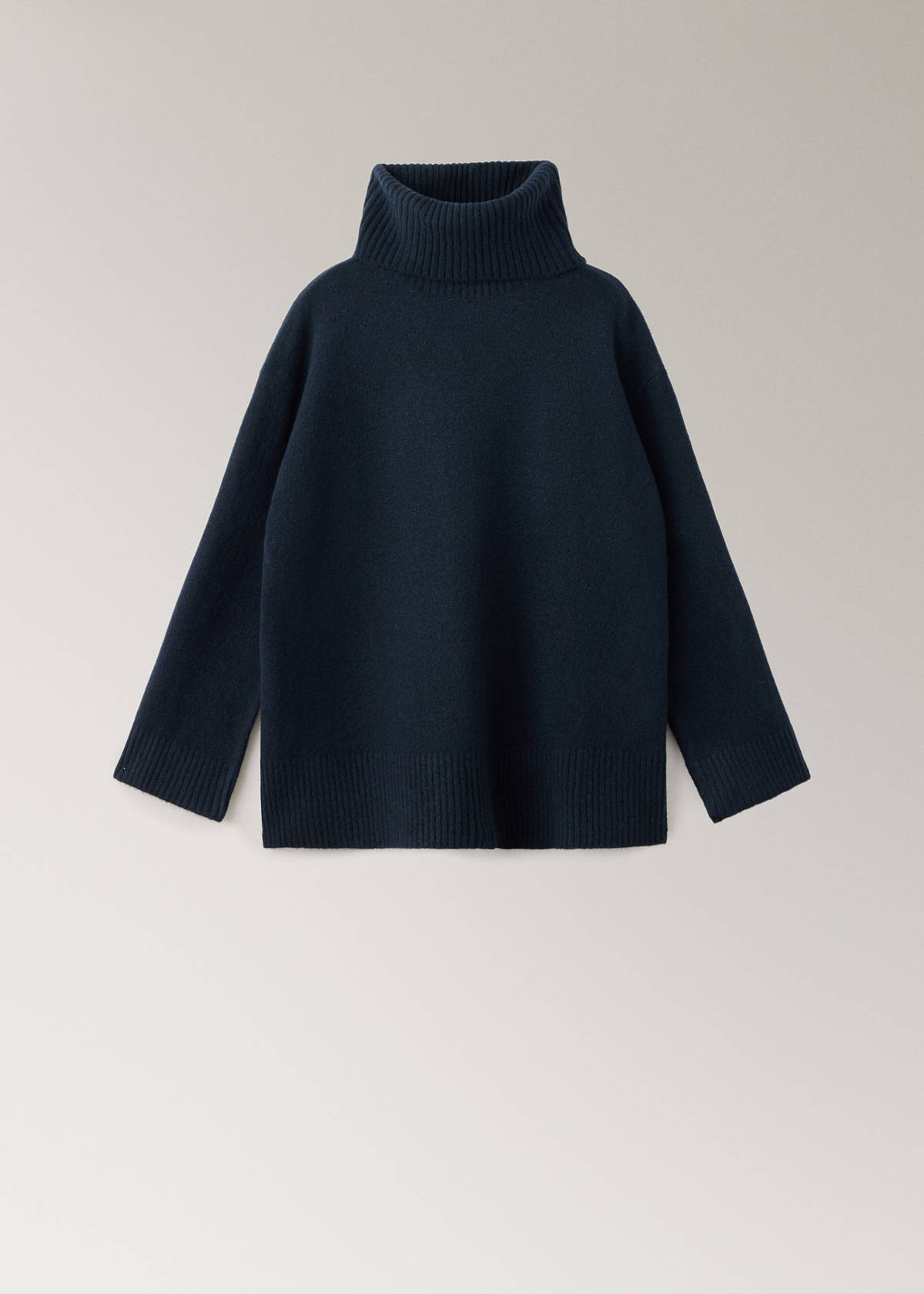 Turtleneck knit sweater — Navy