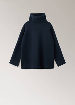 Turtleneck knit sweater — Navy 6
