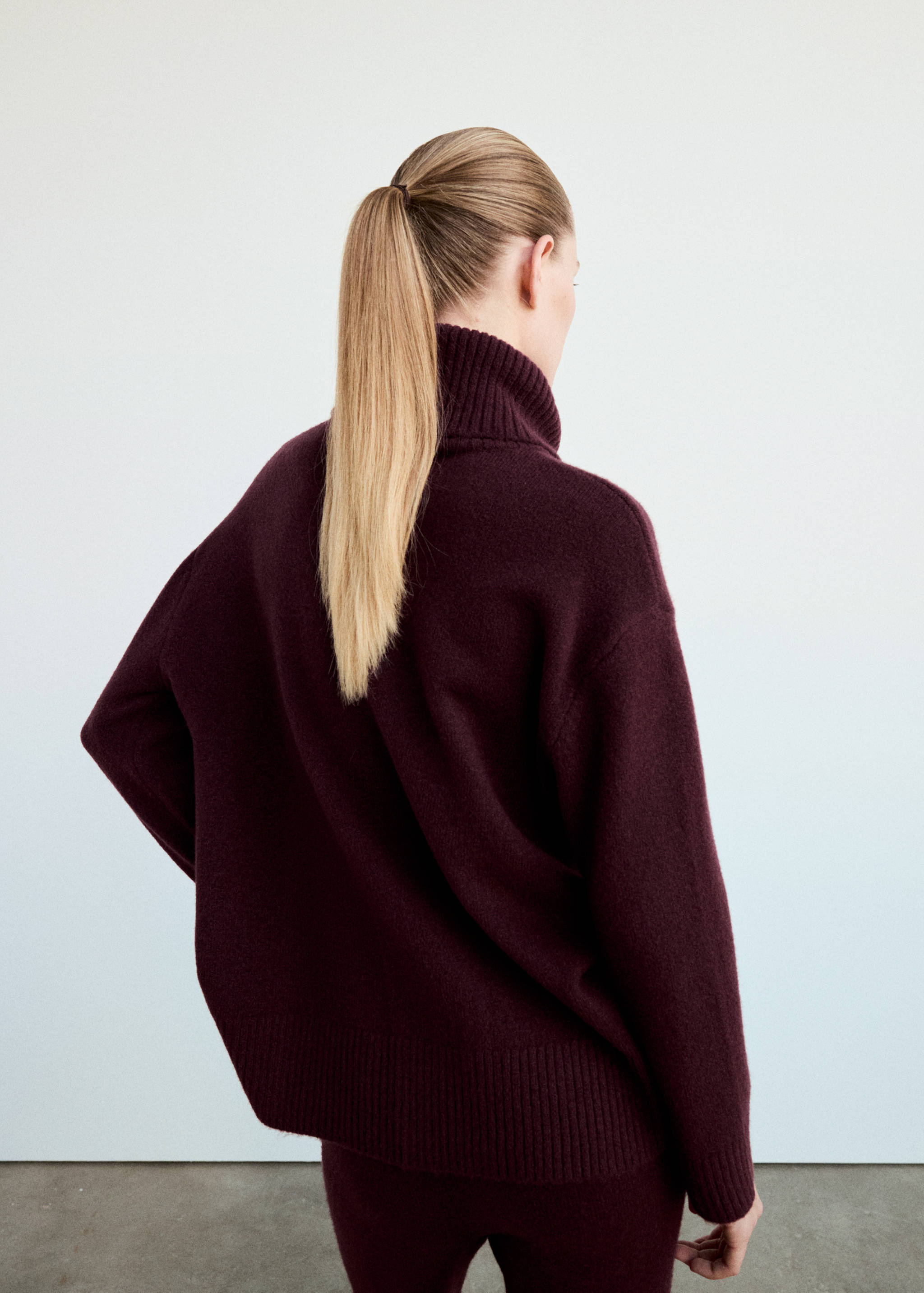 Pull de pyjama en maille col roulé - Verso de l’article