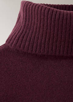 Turtleneck knit sweater — Burgundy 6