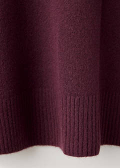 Turtleneck knit sweater — Burgundy 7