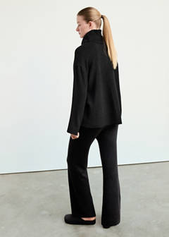 Turtleneck knit sweater — Black 3