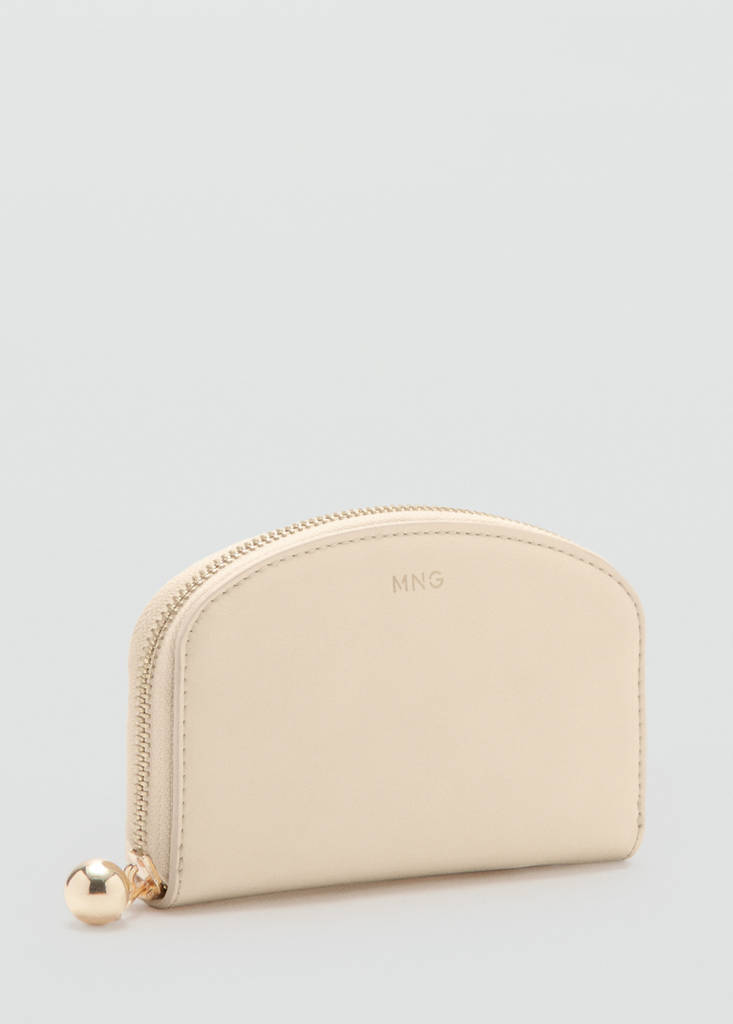 Medium wallet with mini-bead embellishment — Pastel Yellow
