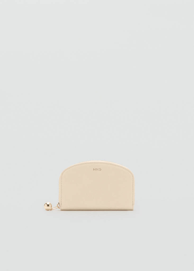 Medium wallet with mini-bead embellishment — Pastel Yellow