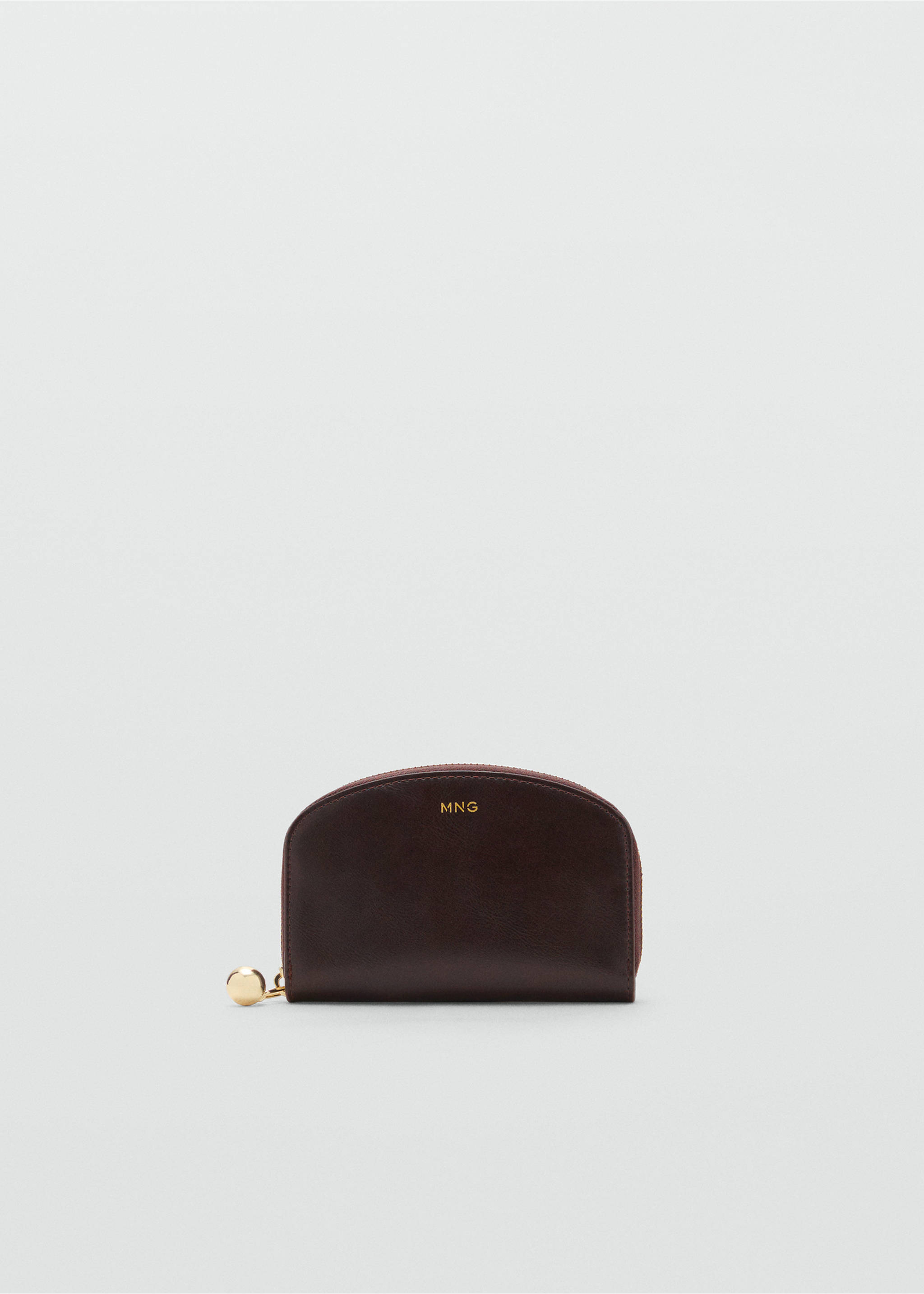 Medium wallet with mini-bead embellishment - Article without model, Chocolate. Ref: 37031442-00.