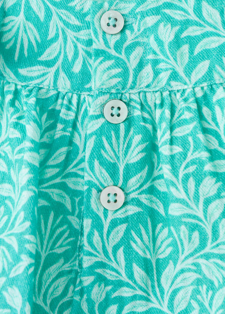 Floral dress and nappy cover — Aqua Green