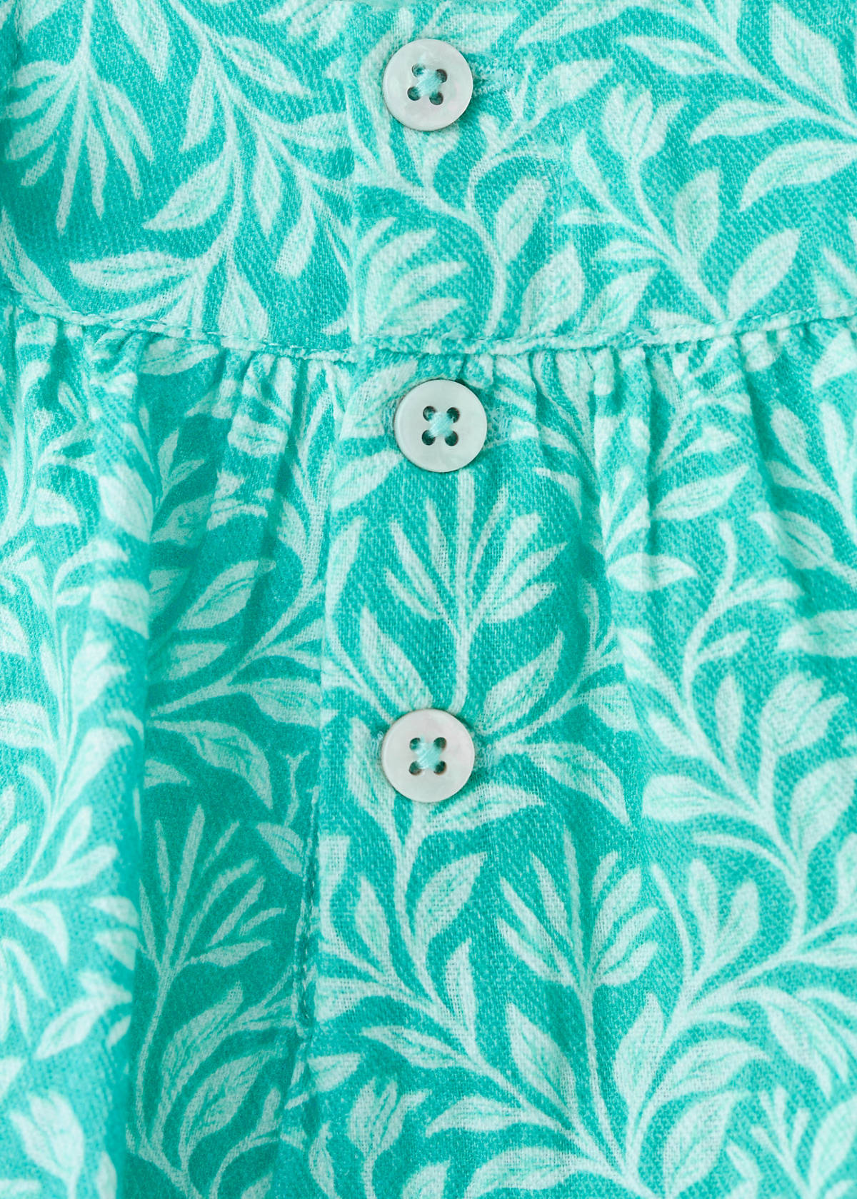 Floral dress and nappy cover — Aqua Green