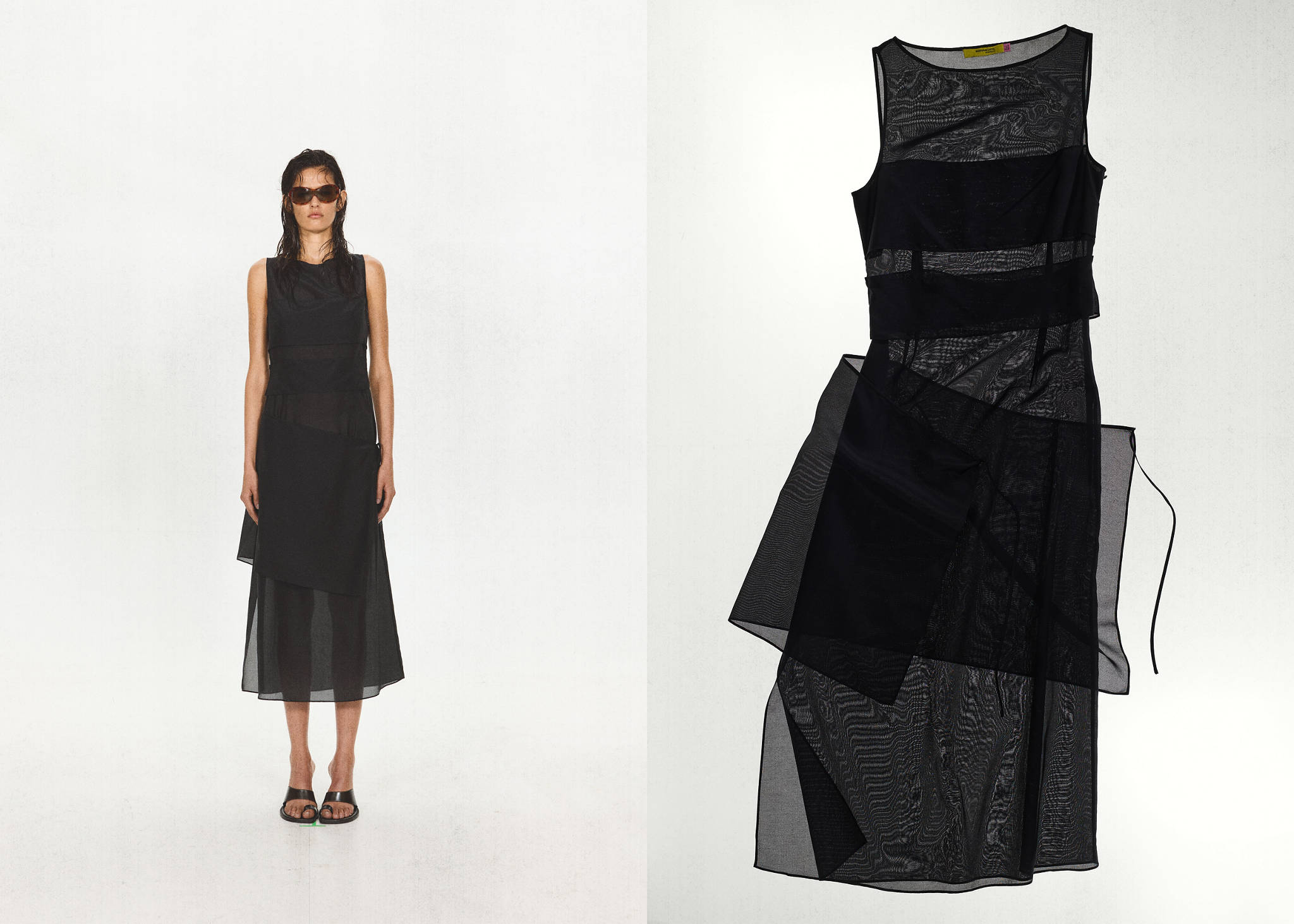 Vestido semitransparente superposición paneles - Plano panorámico