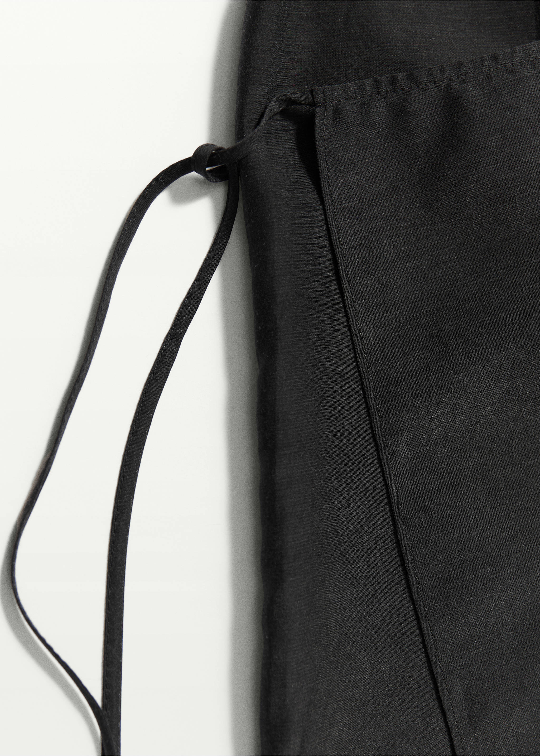 Sheer overlay panel dress - Details of the article 0, Black. Ref: 37031450-00.