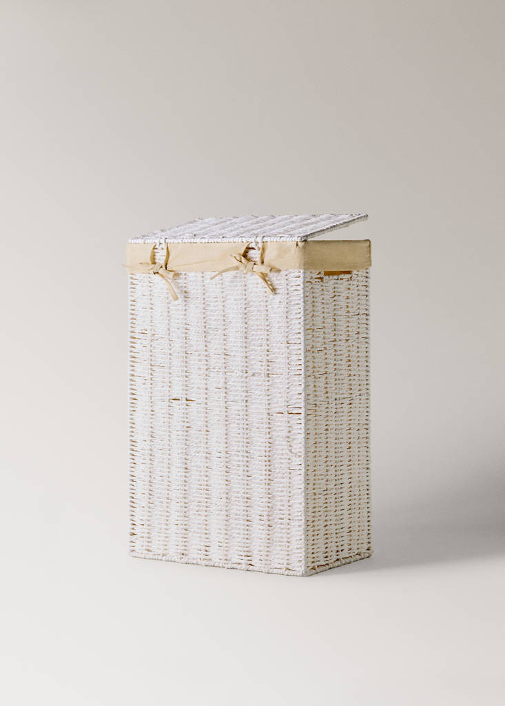 Medium paper laundry basket — White