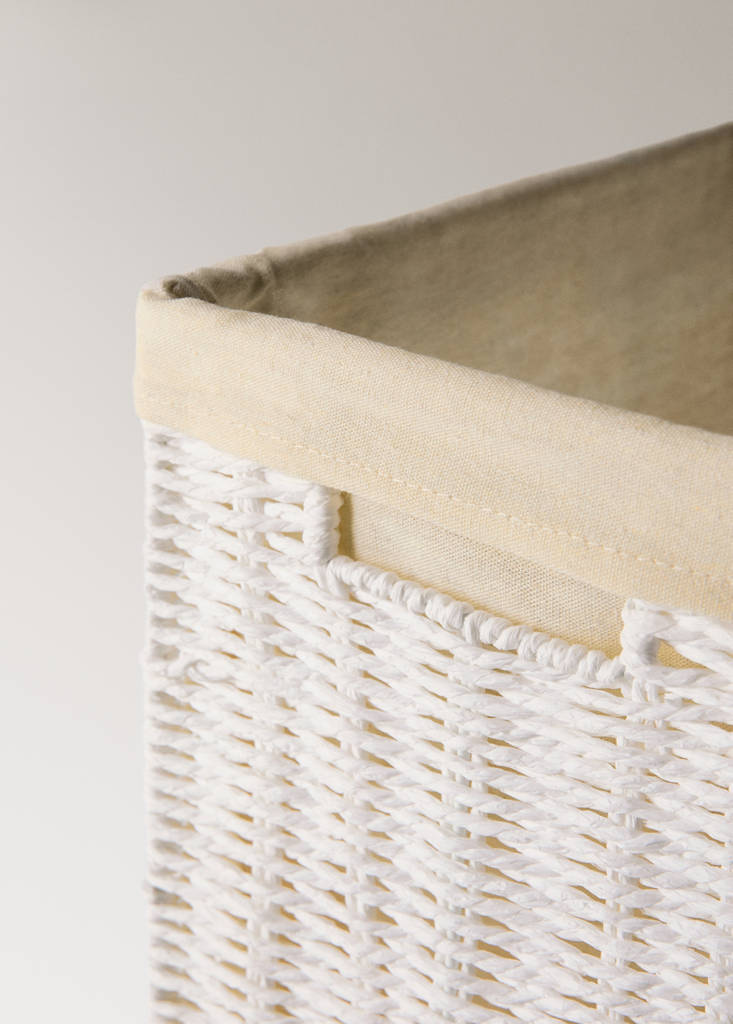 Medium paper laundry basket — White