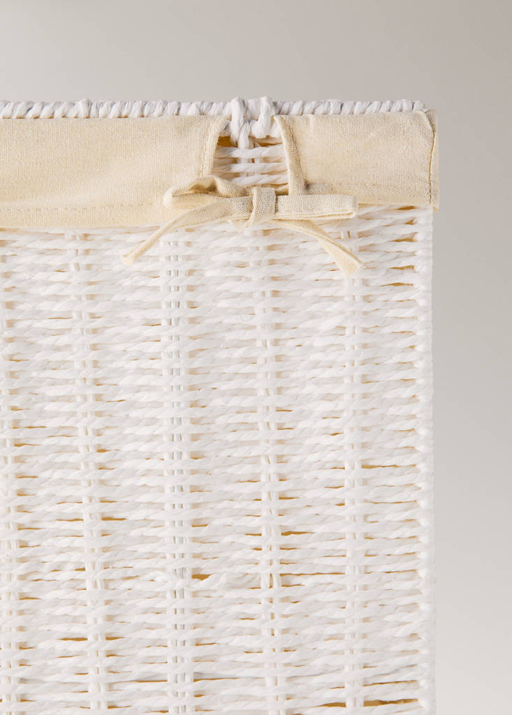 Medium paper laundry basket — White