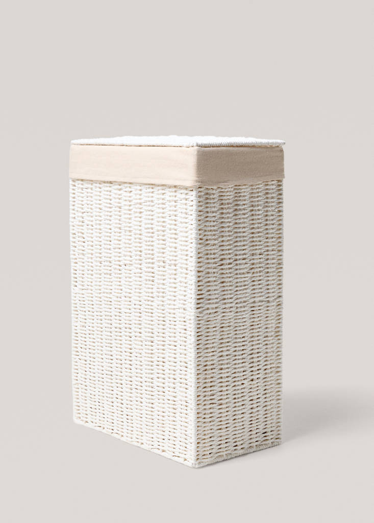 Medium paper laundry basket — White